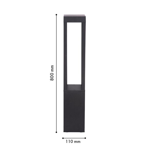 4746-1F, уличный светильник, L110xW110xH800, LEDx7W, 420LM, 3000K, IP65, included, изображение 4