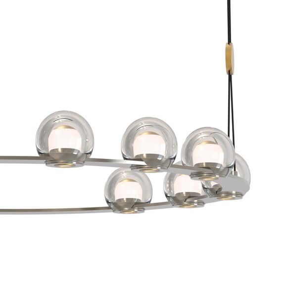 4291-12P, подвесная люстра, D820xH1500/1575, 12xLEDx7.2W, 7000LM, 4000K, included, изображение 3