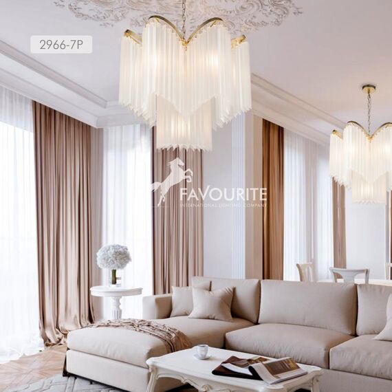 2966-7P, подвесная люстра, D720xH620/1620, 7xE14x40W, excluded, изображение 8