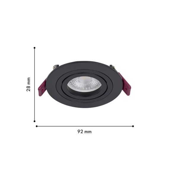 4543-1C, врезной светильник, D92xH28, cutout:D80, 1xGU10x35W, IP20, excluded, изображение 3