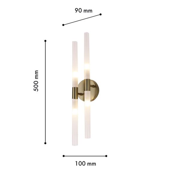 4196-4W, настенный светильник, D90xW100xH500, 4xG9x20W, excluded, изображение 3
