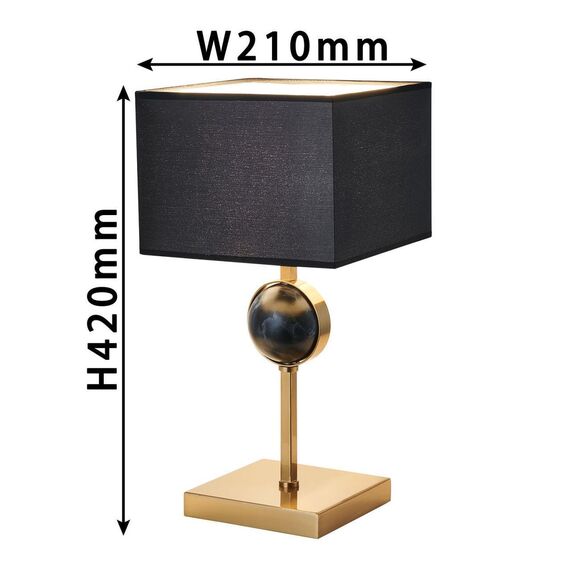 2822-1T, настольный светильник, L210xW210xH420, 1xE27x60W, excluded, изображение 3