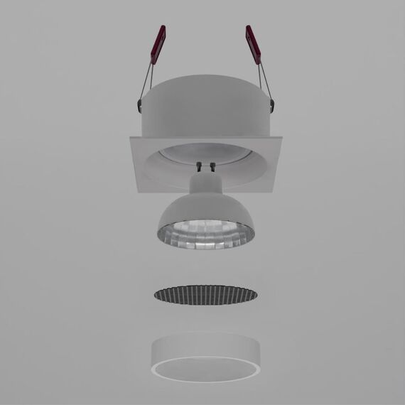 4547-1C, врезной светильник, L81xW81xH56, cutout:D75, 1xGU10x35W, IP20, excluded, изображение 5