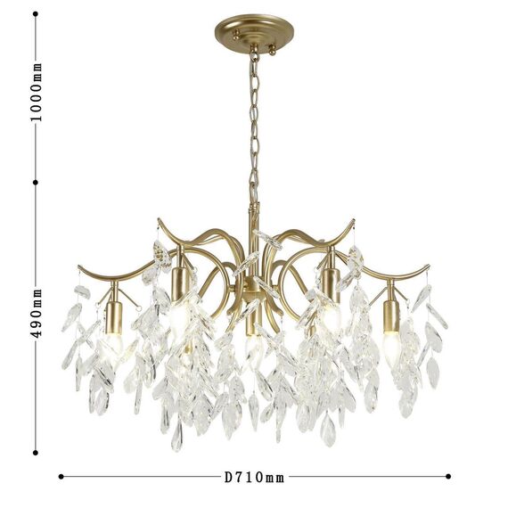 3003-7P, подвесная люстра, D710xH490/1490, 7xE14x40W, excluded, изображение 3