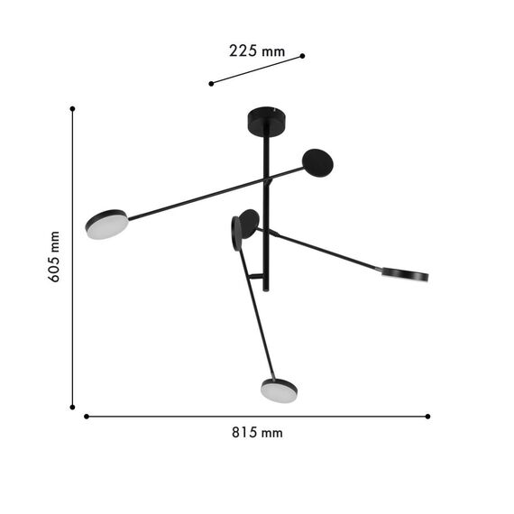 4572-3C, потолочная люстра, L815xW225xH605, 3xLEDx7W, 1600LM, 4000K, included, изображение 3