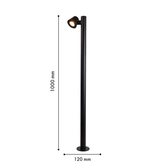 4744-1F, уличный светильник, L200xW50xH1000, LEDx10W, 196LM, 3000K, IP54, included, изображение 5