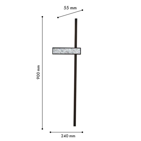 4704-2W, настенный светильник, D55xW240xH900, LEDx20W, 880LM, 4000K, included, изображение 3