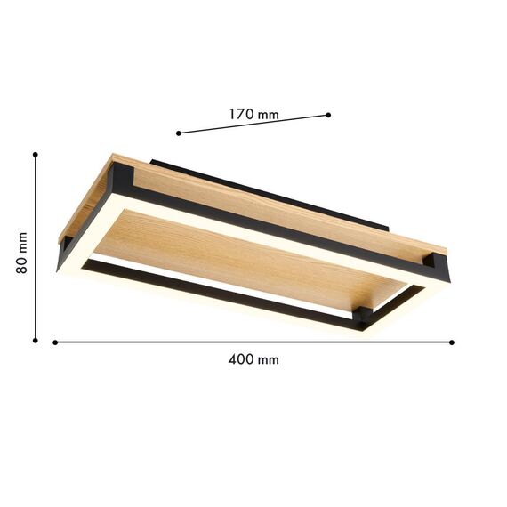 4434-1C, потолочный светильник, L400xW170xH80, LEDx18W, 1900LM, 4000K, included, изображение 3