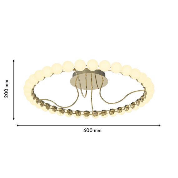 4590-6C, потолочная люстра, D600xH200, LEDx43W, 3400LM, 4000K, included, изображение 3