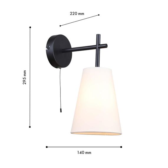 4621-1W, настенный светильник, D220xW140xH295, 1xE14x40W, excluded, изображение 3
