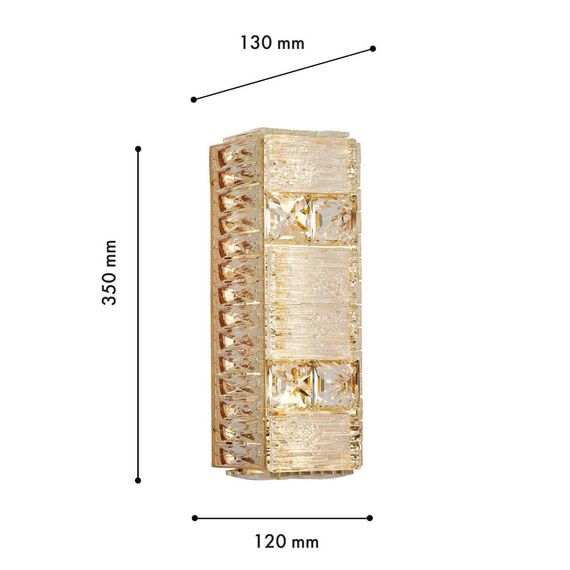 4204-1W, настенный светильник, D130xW120xH350, 2xLEDx5W, 1000LM, 3000K, included, изображение 3