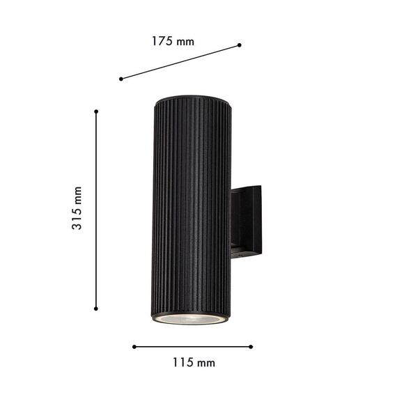 4513-2W, уличный светильник, D175xW115xH315, 2xE27x40W, IP54, excluded, изображение 2