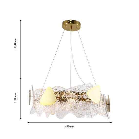 4249-6P, подвесная люстра, D490xH300/1150, 6xG9x40W, excluded, изображение 3