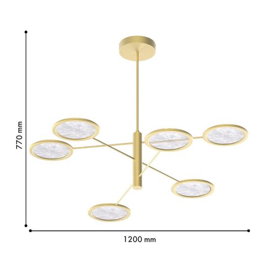 4374-6P, подвесная люстра, D1200xH770, 6xLEDx9W, 3240LM, 4000K, CRI>90, included, изображение 3