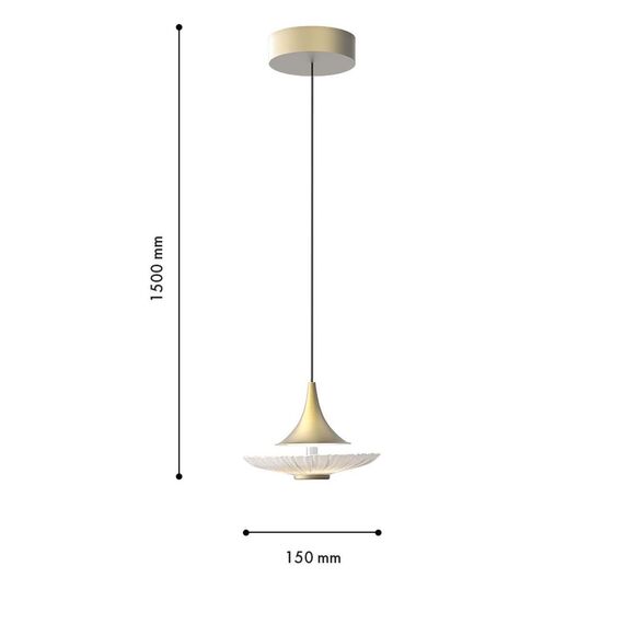 4657-1P, подвес, D150xH1500, LEDx6W, 420LM, 4000K, included, изображение 3
