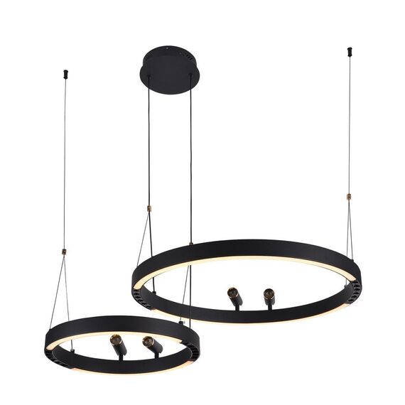 4474-2P, подвесная люстра, D830xH1000/1800, LEDx53W + LEDx33W + 4xLEDx3W, 2075LM, 3000-6500K, included, remote control, изображение 6