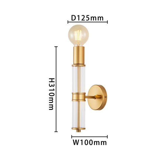 4006-1W, настенный светильник, D125xW100xH310, 1xE27x60W, excluded, dimmer, изображение 3