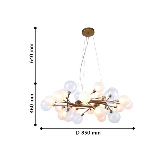 2515-15P, люстра подвесная, D850xH460/1100, 15xG9x40W, excluded, изображение 3