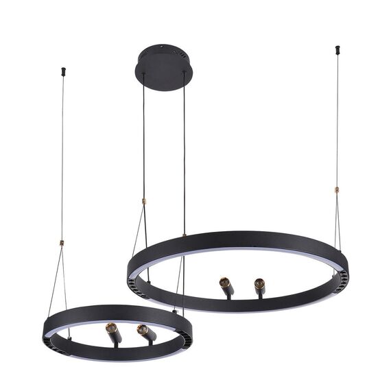 4474-2P, подвесная люстра, D830xH1000/1800, LEDx53W + LEDx33W + 4xLEDx3W, 2075LM, 3000-6500K, included, remote control, изображение 7