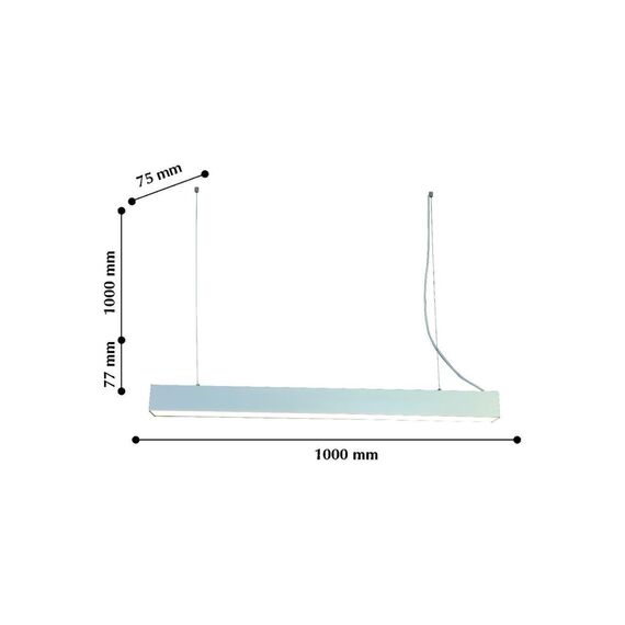 2072-48P, подвесная люстра, L1000xW75xH77/1077, LEDx48W, 3850LM, 4000K, included, изображение 2