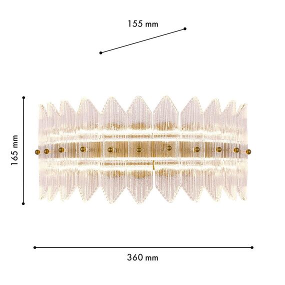 4754-1W, Бра, D155xW360xH165, LEDx14,5W, 1082LM, 3000K, included, изображение 3