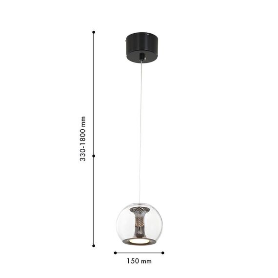 4337-1P, подвес, D150xH330/1800, LEDx9W, 720LM, 4000K, included, изображение 2