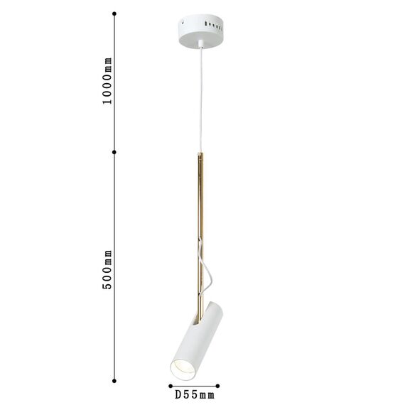 2108-1P, подвес, D55xH500/1500, 1xLEDx5W, 400LM, 3000K, included, изображение 3