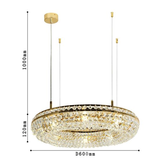 4015-8P, подвесная люстра, D600xH120/1120, 8xE14x40W, excluded, изображение 3