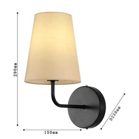 2364-1W, настенный светильник, D230xW150xH290, 1xE14x40W, excluded, изображение 3