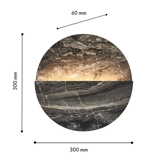 4599-1W, настенный светильник, D60xW300xH300, LEDx7W, 135LM, 4000K, CRI>90, included, изображение 3