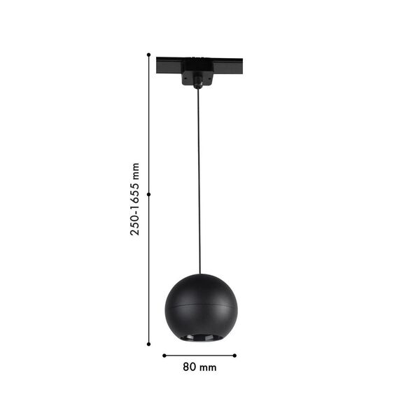 4227-1P, трековый светильник, D80xH1650, LEDx8W, 42V, 400LM, 3000-6000K, CRI>90, included, изображение 2