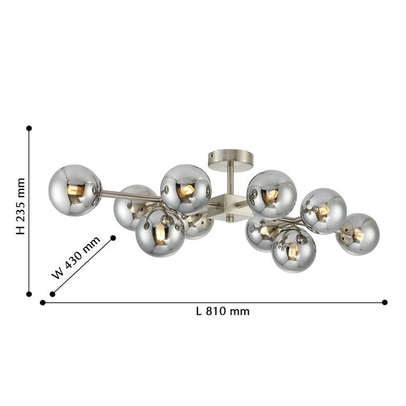 2650-10U, потолочная люстра, L810xW430xH235, 10xG9x28W, excluded, изображение 3
