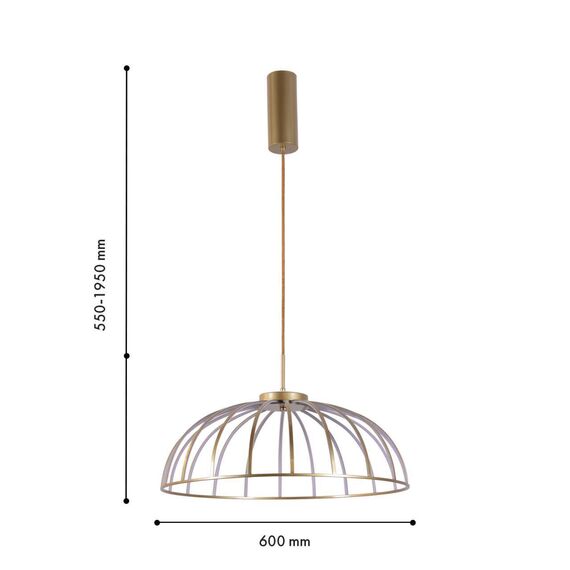 4286-6P, подвесная люстра, D600xH500/1900, LEDx60W, 5700LM, 4000K, included, изображение 3