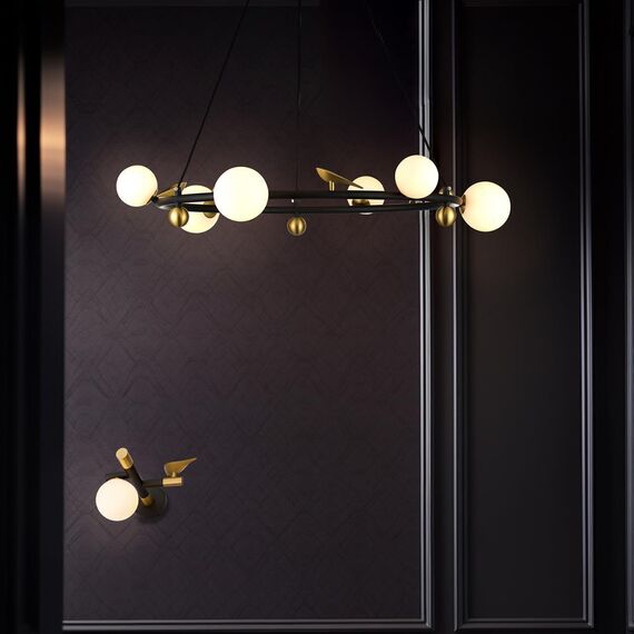 4324-6P, подвесная люстра, D750xH255/1800, 6xLEDx5W, 2400LM, 4000K, included, изображение 3