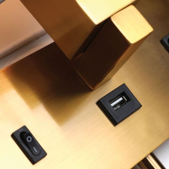 2225-2W, настенный светильник, L280xW140xH220, 1*E27*25W, excluded + 1*LED*2W, 180LM, 4000K, included, USB, изображение 3