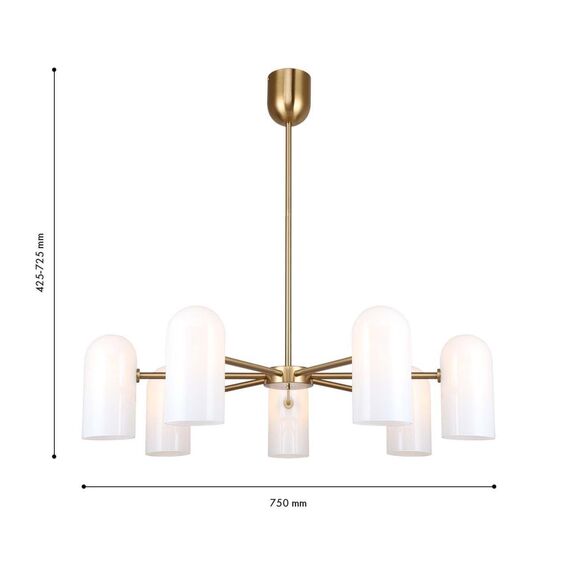 4619-7P, подвесная люстра, D750xH445/745, 7xG9x40W, excluded, изображение 3