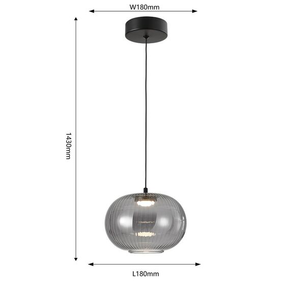 4452-1P, подвес, D180xH280/1430, LEDx4W, 380LM, 4000K, included, изображение 3