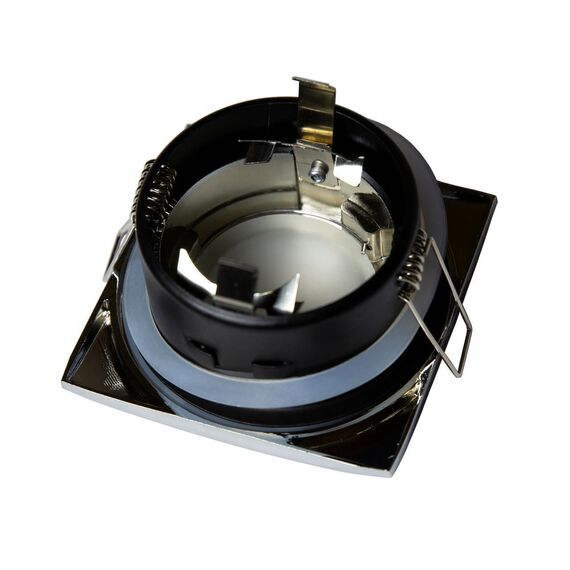 2593-1C, светильник врезной, лампа в комплекте, размеры L*H: 83*83 мм, диаметр монтажного отверстия 73 мм, материал алюминий, цвет хром, степень защиты: IP44, мощность лампы 5W, тип лампы MR16, цоколь GX53, изображение 4