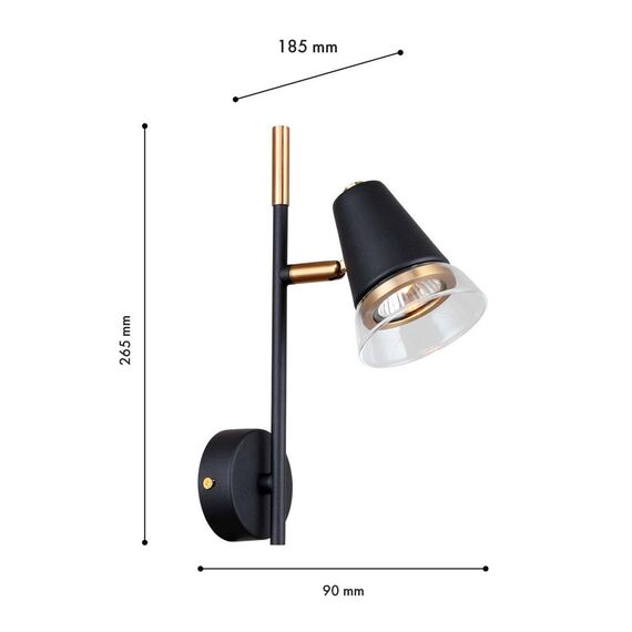 4618-1W, настенный светильник, D185xW90xH265, 1xGU10x35W, excluded, изображение 3