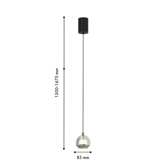 4291-1P, подвес, D85xH1500/1674, LEDx7W, 550LM, 4000K, included, изображение 2