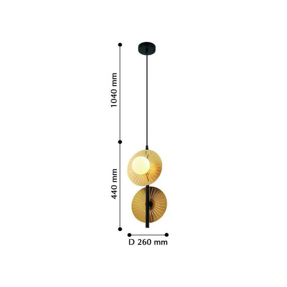 2356-2P, подвес, D260xH440/1440, 2xG9x25W, excluded, изображение 2