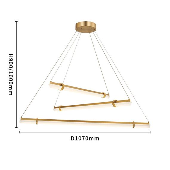 4553-3P, подвесная люстра, D1070xH900/1600, 3xLEDx13W, 4935LM, 4000K, included, изображение 3