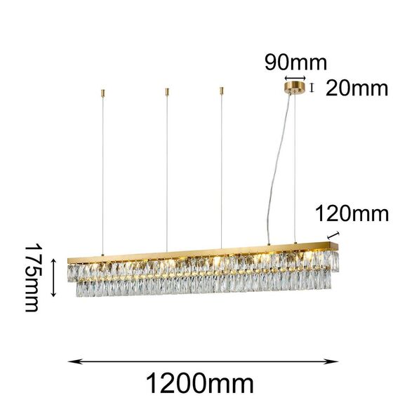 4090-6P, подвесная люстра, L1200xW120xH175/1175, 6xE14x40W, excluded, изображение 3