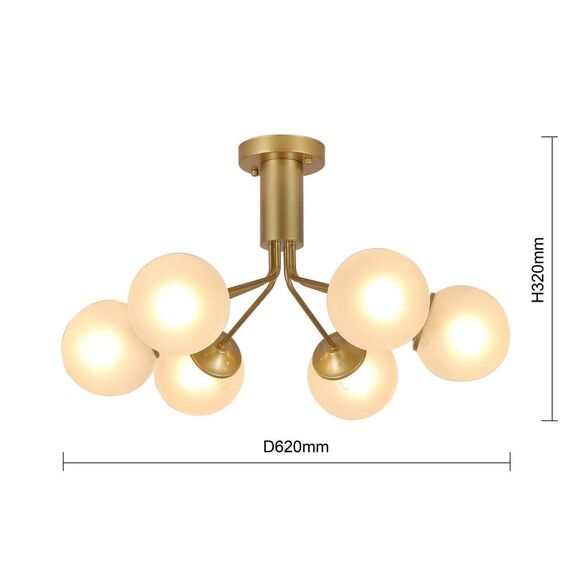 2631-6U, потолочная люстра, D620xH320, 6xE27x60W, excluded, изображение 3