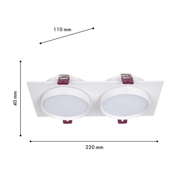 4649-2C, врезной светильник, L215xW108xH37, cutout:L186xW92, 2xGX53LEDx15W, IP20, excluded, изображение 3