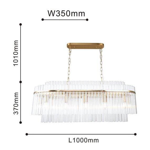 4203-12P, подвесная люстра, L1000xW350xH520/1380, 12xE14x40W, excluded, изображение 3