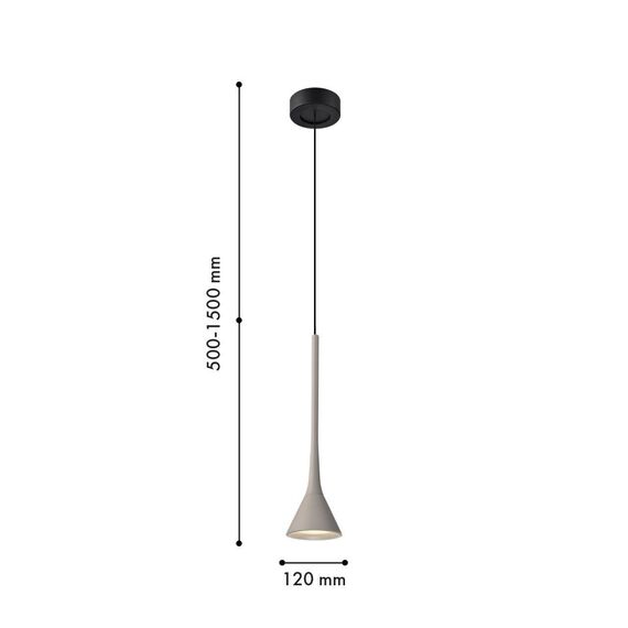 4408-1P, подвес, D120xH500/1500, LEDx6W, 525LM, 4000K, IP20, included, изображение 2