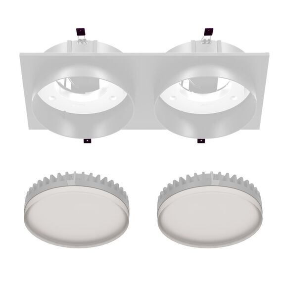 4649-2C, врезной светильник, L215xW108xH37, cutout:L186xW92, 2xGX53LEDx15W, IP20, excluded, изображение 4