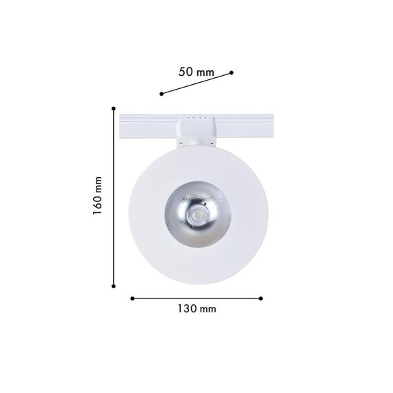 4231-1U, трековый светильник, D130xH160, LEDx8W, 42V, 550LM, 3000-6000K, CRI>90, included, изображение 2