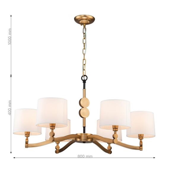 2624-6P, подвесная люстра, D800xH400/1400, 6xE14x40W, excluded, изображение 3